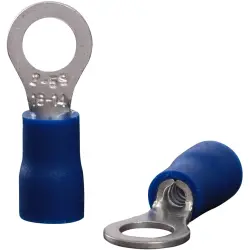 Insulated ring cable lug, 1.5-2.5 mm², 5.3 mm, M5, blue, 22C447, package with 100 pieces