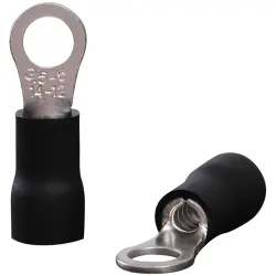 Insulated ring cable lug, 2.5-4.0 mm², 5.3 mm, M5, black, 22C452, package with 100 pieces
