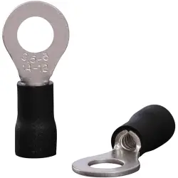 Insulated ring cable lug, 2.5-4.0 mm², 6.5 mm, M6, black, 22C453, package with 100 pieces