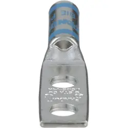 Uninsulated tube cable lug, AWG 6, 6.86 mm, 1/4, silver, LCD6-14A-L