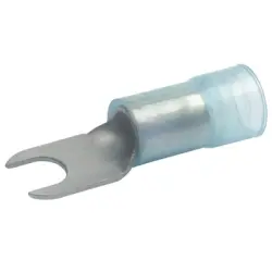 Insulated forked cable lug, 16 mm², 6.4 mm, M5, blue, 653C6