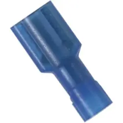 Insulated flat plug sleeve, 4.8 x 0.5 mm, 1.5 to 2.5 mm², AWG 16 to 14, nylon, blue, DNF14-206FIB-M