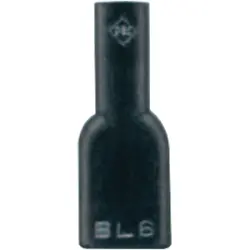 Insulating grommet for 6.3 mm, PVC, UL 94HB, black, 01050010010