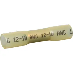 Butt connector kit with heat shrink insulation, 4.0-6.0 mm², AWG 12 to 10, yellow, 42 mm, 22C465, package with 80 pieces