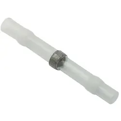 Solder connector with heat shrink insulation, 0.25-0.34 mm², AWG 26 to 24, white, 26 mm, 2011C398, package with 20 pieces