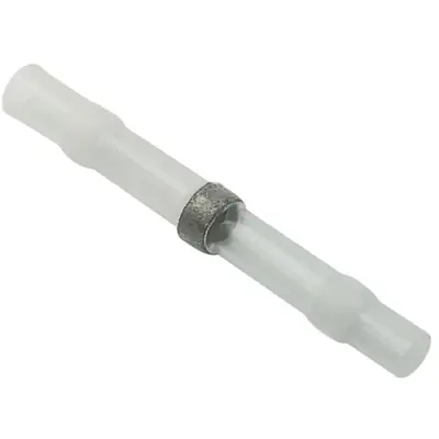 Solder connector with heat shrink insulation, 0.25-0.34 mm², AWG 26 to 24, white, 26 mm, 2011C398, package with 20 pieces - 1