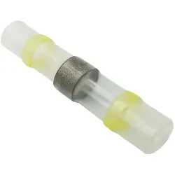 Solder connector with heat shrink insulation, 4.0-6.0 mm², AWG 12 to 10, yellow, 40 mm, 2011C401, package with 10 pieces