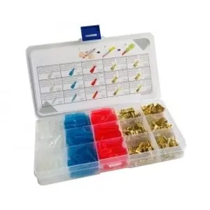 Cable connector assortment, flat receptacles/insulating sleeves, 320 pieces, N1711C001 - 1