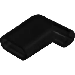 Insulating grommet for 6.3 mm, PVC, UL 94HB, black, 01050005010