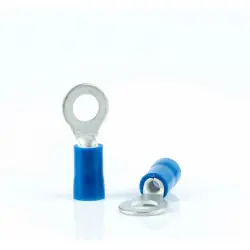 Insulated ring cable lug, 1.5-2.5 mm², AWG 16 to 14, 5.3 mm, blue, BYB-4-07F5009