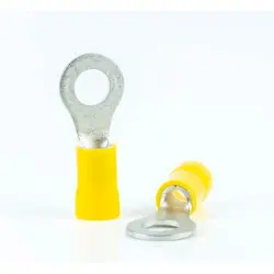 Insulated ring cable lug, 4.0-6.0 mm², AWG 12 to 10, 10.5 mm, yellow, BYB-4-07F5018