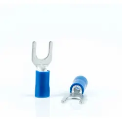 Insulated forked cable lug, 1.5-2.5 mm², AWG 16 to 14, blue, BYB-4-07F5025