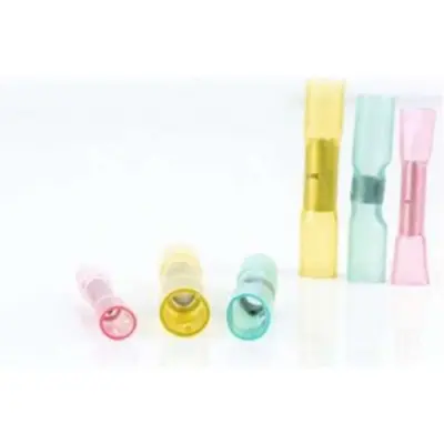 Butt connector with heat shrink insulation, 0.25-0.5 mm², AWG 26 to 24, transparent, 28 mm, BYB-4-07F5079 - 1