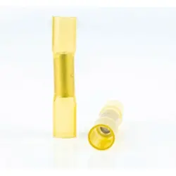 Butt connector with heat shrink insulation, 4.0-6.0 mm², AWG 12 to 10, yellow, 41 mm, BYB-4-07F5082