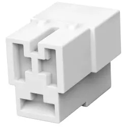 Insulating housing for 6.3 mm, 3 pole, PA, UL 94V-2, natural, 180941