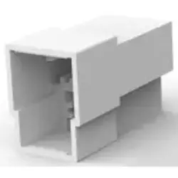 Insulating housing for 6.3 mm, 3 pole, PA, natural, 926097-1