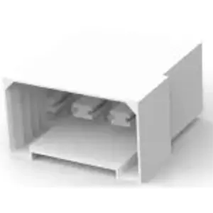 Insulating housing for 6.3 mm, 6 pole, PA, UL 94V-2, natural, 180906 - 1