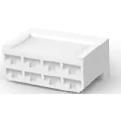 Insulating housing for 6.3 mm, 8 pole, PA, UL 94V-2, natural, 163007