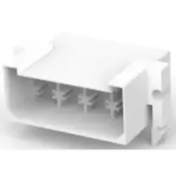 Insulating housing for 6.3 mm, 8 pole, PA, UL 94V-2, natural, 163008