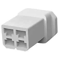 Insulating housing for 2.8 mm, 4 pole, PA, natural, 626056