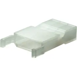 Insulating housing for 2.8 mm, 3 pole, PA, white, 925475-1
