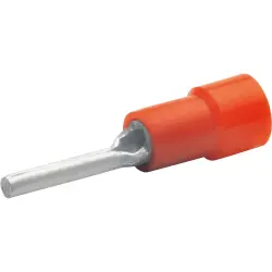 Insulated pin cable lug, 0.5-1.0 mm², AWG 20 to 18, 1.9 mm, red, 705