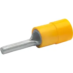 Insulated pin cable lug, 4.0-6.0 mm², AWG 12 to 10, 2.7 mm, yellow, 715