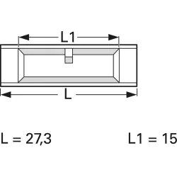 Butt connectorwith insulation, 0.75-1.0 mm², AWG 20 to 18, red, 15 mm, 3735