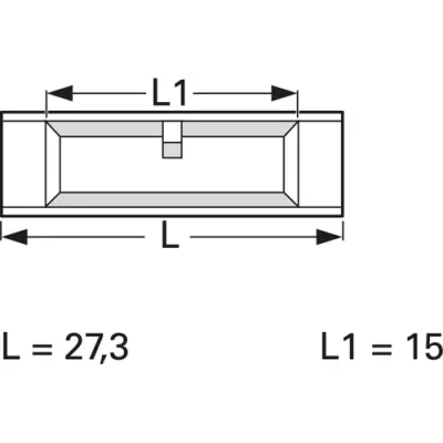 Butt connectorwith insulation, 0.75-1.0 mm², AWG 20 to 18, red, 15 mm, 3735 - 1