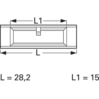 Butt connectorwith insulation, 4.0-6.0 mm², AWG 12 to 10, yellow, 28.2 mm, 3737 - 1