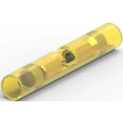 Butt connectorwith insulation, 0.12-0.24 mm², AWG 26 to 22, yellow, 22.61 mm, 323994