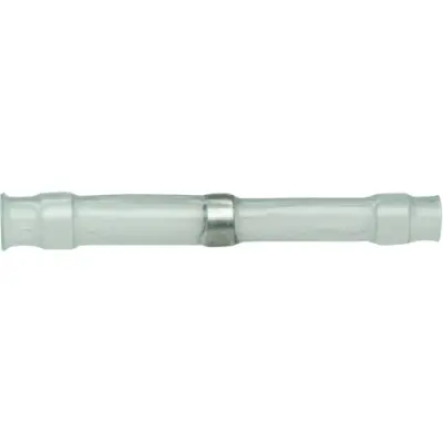 Butt connector with heat shrink insulation, 0.3-0.8 mm², AWG 22 to 18, transparent, 26 mm, 054955-000 - 1