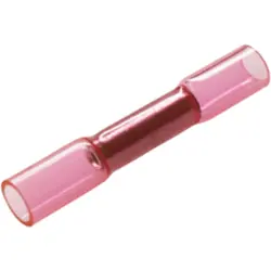 Butt connector with heat shrink insulation, 0.5-1.5 mm², AWG 22 to 16, red, 37.5 mm, 7931100302