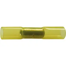 Butt connector with heat shrink insulation, 4.0-6.0 mm², AWG 12 to 10, yellow, 42.5 mm, 7931300102
