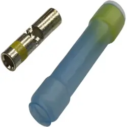 Butt connector with heat shrink insulation, 0.61-1.21 mm², AWG 20 to 16, transparent blue, 29.21 mm, 650082-000