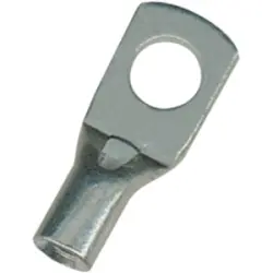 Uninsulated tube cable lug, 2.5 mm², AWG 14, 6.5 mm, M6, silver, 3405AN