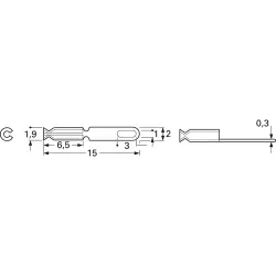 Receptacle for 1 mm pin connectors
