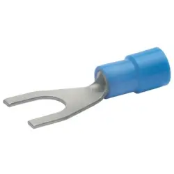 Insulated forked cable lug, 1.5-2.5 mm², AWG 16 to 14, 6.5 mm, M6, blue, 630C6