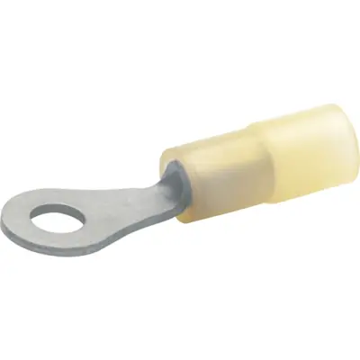 Insulated ring cable lug, 0.1-0.4 mm², AWG 28 to 21, 3.8 mm, natural, 61935 - 1