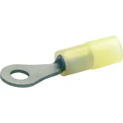 Insulated ring cable lug, 0.1-0.4 mm², AWG 28 to 21, 5.4 mm, M5, natural, 6195