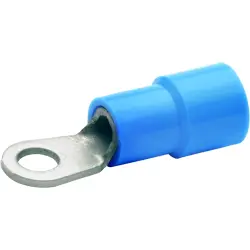 Insulated ring cable lug, 1.5-2.5 mm², AWG 16 to 14, 8.4 mm, M8, blue, 6308
