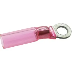 Insulated ring cable lug, 0.5-1.5 mm², AWG 22 to 18, 4.3 mm, M5, red, 7932110302