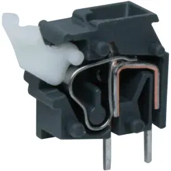 PCB terminal, 1 pole, pitch 5 mm, AWG 28-12, 24 A, cage clamp, dark gray, 255-742