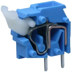 PCB terminal, 1 pole, pitch 5 mm, AWG 28-12, 24 A, cage clamp, blue, 255-744