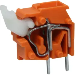 PCB terminal, 1 pole, pitch 5 mm, AWG 28-12, 24 A, cage clamp, orange, 255-746