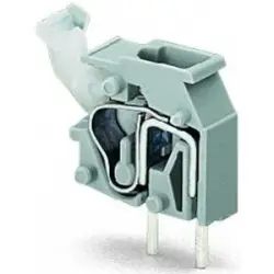 PCB terminal, 1 pole, pitch 5 mm, AWG 28-12, 24 A, cage clamp, light green, 255-747