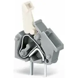 PCB terminal, 1 pole, pitch 5 mm, AWG 28-12, 24 A, cage clamp, dark gray, 256-742