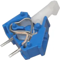 PCB terminal, 1 pole, pitch 5 mm, AWG 28-12, 24 A, cage clamp, blue, 256-744