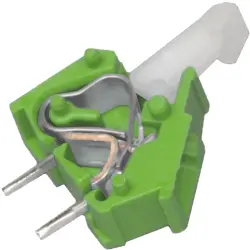 PCB terminal, 1 pole, pitch 5 mm, AWG 28-12, 24 A, cage clamp, light green, 256-747
