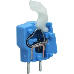 PCB terminal, 1 pole, pitch 5 mm, AWG 28-12, 24 A, cage clamp, blue, 257-844